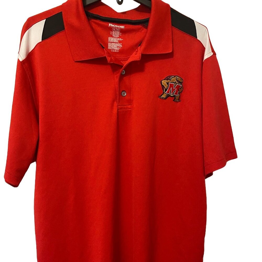 UMD University of Maryland College Park Pro Edge Knights Apparel Polo Shirt, XL